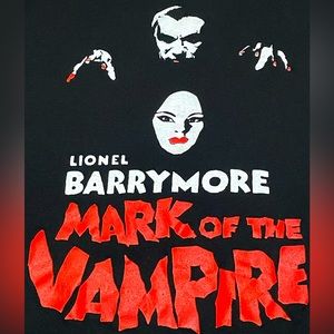 AWESOME “MARK OF THE VAMPIRE” CLASSIC HORROR MOVIE T-SHIRT SIZE LARGE MINT GUC!